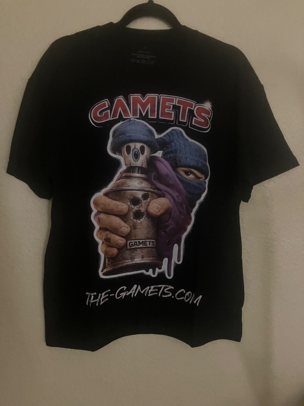 The Gamets T-Shirt Unique Graphic Design Size XL Black Unisex